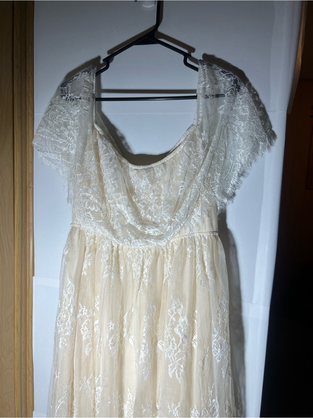 Baltic Born Cream Lace Overlay Wedding Dress